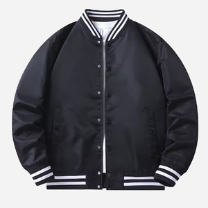 Wholesale Custom Plus Size Stand Collar Front Logo <b>Waterproof</b> Breathable <b>Winter</b> Bomber <b>Jacket</b> Solid Color Men's - Product Image 1