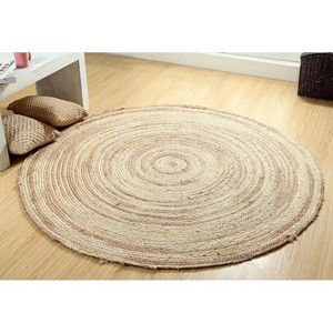 Latest Arrival Ivory Jute Round Rug Made with Sustainable and Earthy Fibers Hand Tufted Luxury Style Floor Decor Jute Rug - Product Image 2