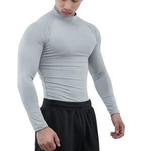 Camiseta Deportiva de Compresión para Hombre, Color Sólido, Personalizada, al por Mayor, Manga Corta, Secado Rápido, para Correr, Entrenamiento, Gimnasio, Atletismo - Product Image 1