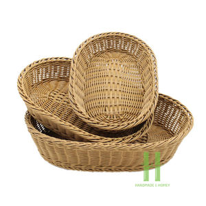 Juego de 2 Cestas de Almacenamiento de Ratán Natural, Hechas a Mano, Ecológicas, Organizador para el Hogar, Cesta Decorativa para Cocina, MÁS VENDIDO - Product Image 3