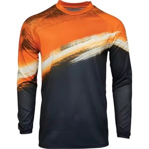 Maillot de moto à manches longues avec impression par sublimation, anti-transpiration, séchage rapide, pour adulte - Product Image 5