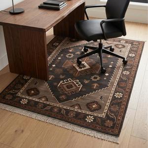 Traditional Tribal Geometric Area Rug with <b>Round</b> Pattern Decorative <b>Carpet</b> for Living Room Bedroom Home Decor - Product Image 3