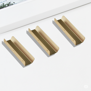 OEM Available Modern Brushed <b>Gold</b> Aluminum Alloy Edge <b>Pull</b> Cabinet Handle for Kitchen Bathroom Nightstands <b>Drawer</b> <b>Pulls</b> - Product Image 4