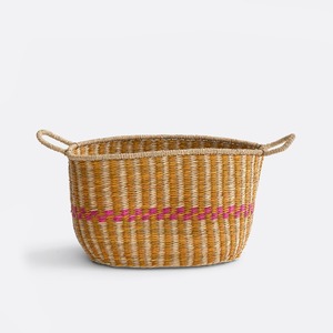 Ensemble de 2 paniers en herbe de mer multicolores, faits à la main, paniers de rangement, vente en gros, écologiques, fabriqués au Vietnam - Product Image 2