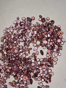 Natural Malaya Garnet Oval & <b>Cushion</b> Cut Faceted Mix Shape Gemstone with Color Play - Product Image 2