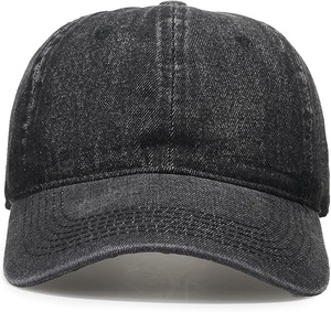 Gorra de Béisbol de Mezclilla, 6 Paneles, Ajustable, Unisex, Estilo Casual, Color Sólido, Algodón Lavado, Talla Adulto 58-60CM - Product Image 1
