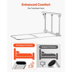 Barandilla de Cama Plegable para Personas Mayores con 28 Correas y Bastón Ajustable en Altura - Product Image 4