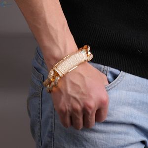 สร้อยข้อมือฮิปฮอปแบบคิวบันลิงค์ขนาด 20 มม. ประดับเพชรแล็บโกรว์ ดีไซน์แบบแร็ปเปอร์ สามารถปรับแต่งได้ สำหรับคุณผู้ชาย - Product Image 5