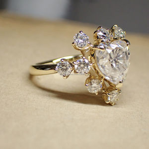 IGI/GIA Lab Grown Cut Diamond Vintage 14K Boda amarilla/Compromiso Anillo unisex Fine White Gold Party-Worthy Anniversary Ring - Product Image 3