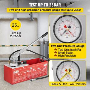 Kit Tester di Pressione Idraulica Manuale con Serbatoio da 3,2 Galloni, Pompa per Test di Pressione Idrostatica 25 Bar/2,5 MPa - Product Image 3