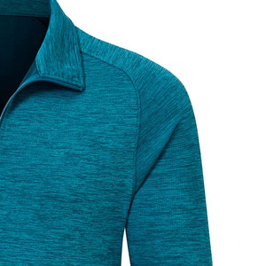 Sweat-shirt à col zippé pour homme, manches longues, coupe classique, demi-zip, personnalisable avec logo, pour usage extérieur, en coton mélangé basique, vente en gros - Product Image 5