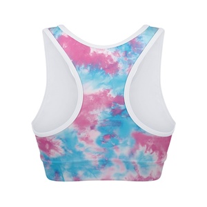 Soutien-gorge de sport pour femme en tissu côtelé sans couture de haute qualité à imprimé abstrait, vêtements de sport, gym, fitness, entraînement - Product Image 5