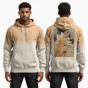 Sudadera con Capucha para Hombre, Estampado Degradado, Informal, de Algodón, con Diseño Gráfico, Cómoda, de Primera Calidad - Product Image 4