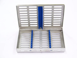 Cassette d'instruments de stérilisation dentaire, 10 pièces, plateau en acier inoxydable pour autoclave, boîte de rangement manuelle, certifiée CE - Product Image 3
