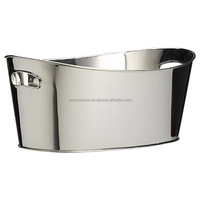 Seau à glace isotherme classique de haute qualité en acier inoxydable avec poignée intégrée pour bar et fête