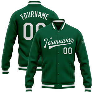 Chaqueta Varsity Personalizada de Alta Calidad para Hombre, Nombre y Número del Equipo Impresos en Serigrafía en la Parte Delantera y Trasera, Mezcla de Poliéster, OEM, Venta al Por Mayor - Product Image 1