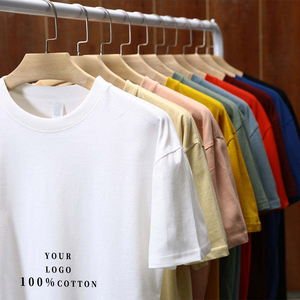 เสื้อยืดลำลองผู้ชายทรงปกติแบบสั่งทำพิเศษ ผ้าฝ้าย 100% แขนสั้น ไม่มีลาย สำหรับพิมพ์โลโก้แบรนด์ของคุณเอง ขายส่ง - Product Image 1