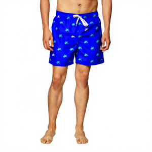 Men's Solid Blue <b>Swim</b> <b>Board</b> Shorts Elastic Waist Quick Dry Eco-Friendly Casual - Product Image 6