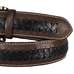 Mini <b>Braid</b> Burgundy Mens Leather Belt Hand Made For Jeans Casual Classic Style Durable Genuine Cowhide Pin Buckle <b>Accessory</b> Gift - Product Image 4