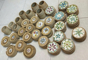 Woven Rattan Serving Plate Handmade Tableware Natural Material for Home Restaurant and Wholesale - Product Image 3