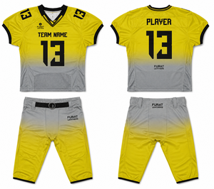 Conjunto de Camiseta de Fútbol Americano Amarilla con Cuello en V, Manga Corta, Poliéster que Absorbe la Humedad, para Hombre Adulto, Número 15, Impresión por Transferencia de Calor, Corte Regular - Product Image 2