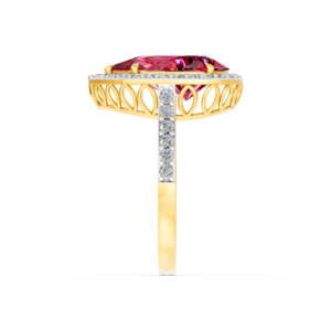 Anillo de Oro Sólido de 14K, 9K, 10K, 18K con Gema de Laboratorio de 7 Quilates, Certificado IGI, RJC, ODM, OEM, Fabricante de Joyería Fina Ética, Venta al por Mayor E201341 - Product Image 3