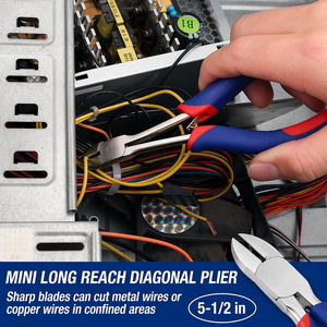 INTENSE SURGICAL INSTRUMENTS 3 Piece Stainless Steel Mini <b>Pliers</b> <b>Set</b> Precision Needle Nose Bent Nose Cutter for DIY Jewelry - Product Image 2