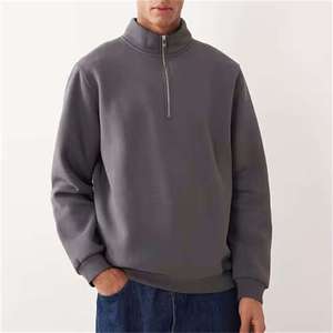 Sudadera con capucha de media cremallera para hombre, de alta calidad y estilo, con nuevo diseño, estampado de alta definición, cuello con capucha, transpirable, lavado medio, personalizada para otoño. - Product Image 5