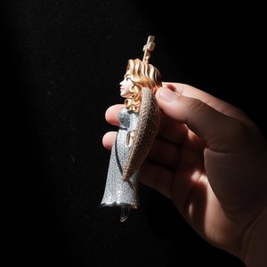 Colgante de Moissanita con diseño de ángulo popular, estilo Iced Out, para ocasiones religiosas, de plata 925, joyería fina, colgantes y dijes - Product Image 4