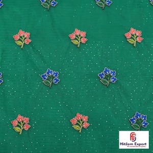 Tissu brodé en gros directement de l'usine pour vêtements, fabrication sur mesure OEM ODM, fabricant de textiles, tissu fabriqué sur commande - Product Image 1