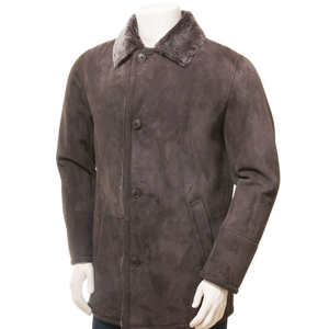 Veste en cuir pour homme sur mesure à manches longues avec fermeture éclair, col montant, coupe-vent et imperméable, style urbain pour l'hiver - Product Image 5