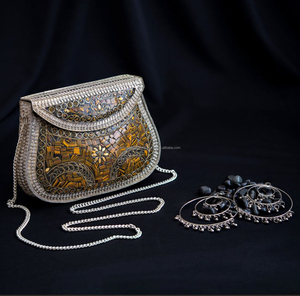 Artisanat de luxe marque à la main mosaïque pochette en métal pour les femmes sac à main de soirée de qualité Unique avec motif de pierre prix Premium - Product Image 2