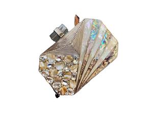 Clutch <b>Gold</b> Mop Embellished Resin Clutches Acrylic <b>Bag</b> Women Sling <b>Bag</b> Bridal Handbags - Product Image 2