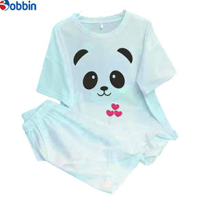 Customized Trade New Fashion Summer Women's 2Pcs Sets Outfits T-<b>Shirt</b> and Shorts Print Tracksuit Printed Sets Casual Loose - Product Image 5