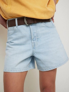 Shorts en jean vintage coupe bootcut pour femme, taille mi-haute, coupe régulière, séchage rapide, style décontracté et sexy pour club et soirée - Product Image 6
