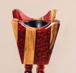 Quemador de incienso Bakhoor Mabkhara de lujo hecho a mano, de resina y madera, quemador de incienso Oud árabe, Majmar artístico, soporte decorativo para fragancias del hogar - Product Image 2