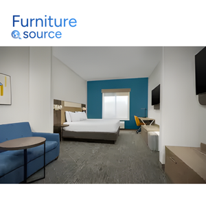 Muebles contemporáneos para hotel Holiday Inn-Juegos de muebles elegantes para hotel Acabado MDF/LPL-Producción OEM Fábrica de muebles para hotel - Product Image 4