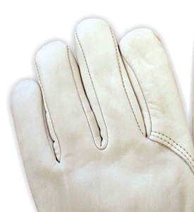 HOLY SIGNS INTERNATIONAL Sheep Grain Leather Anti-Vibration Smooth Safety <b>Driver</b> Work <b>Gloves</b> Strap EN420 Certified Breathable - Product Image 2