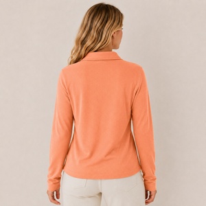 Camiseta Polo de Manga Larga para Mujer 2026, Mezcla de Algodón, Ropa Casual, Marca Privada, Fabricante Mayorista OEM ODM - Product Image 2