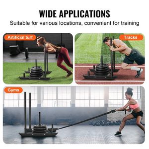 Attrezzatura da allenamento in acciaio nero da 2 pollici per allenamento con pesi Fitness all'aperto, allenamento con slitta a spinta, allenamento di resistenza alla forza da slitta - Product Image 6