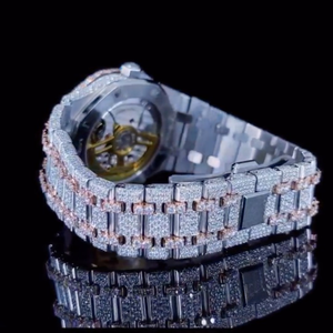 Montre de haute qualité pour homme, style hip-hop, personnalisée, sertie de diamants de laboratoire, montre en diamant VVS, cadeau - Product Image 3