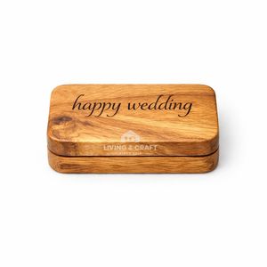 Caja de Anillos de Madera Hecha a Mano, Grabado Personalizado, Soporte Doble para Anillos de Boda, Regalo Ecológico para Propuesta de Matrimonio - Product Image 4