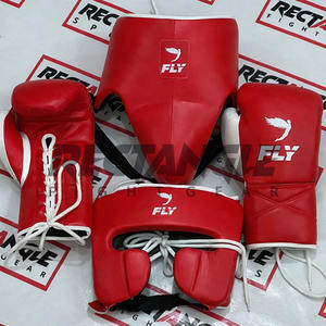Conjuntos de equipo de boxeo con logotipo personalizado, hechos de cuero genuino de vaca, conjuntos de boxeo de cuero genuino, protector de cabeza y ingle, conjunto de boxeo - Product Image 2