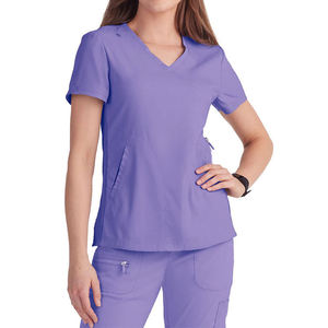 Wholesale High Quality Medical Scrubs <b>Set</b> Stretch V-neck Women Nursing Uniform Hospital <b>Doctors</b> Dental Dental Care Scrub Suit - Product Image 1