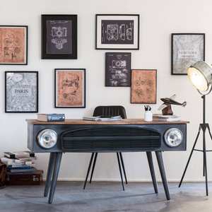 Escritorio Vandana Lyra Sierra de madera de acacia - Product Image 1