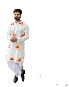 Kurta de estilo Bollywood de algodón con bordado de patrón elegante Diseño trasero exclusivo para bodas Fiestas Diwali y Navratri - Product Image 1