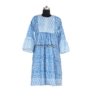 Indian Manufacturing Wear Sexy Dress for Ladies DHB010 Best Hand Block Print Dress Manufacturing - Product Image 6