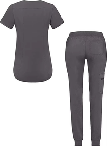 Private Label Custom Long Sleeve Stretchy Plus Size Jogger Fashion Doctor Nurse Uniforms Nursing <b>Scrubs</b> Uniforms Sets for Women - Product Image 2