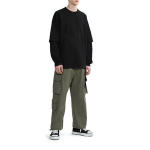 T-shirt long pour homme tendance |   Design streetwear minimaliste |   Personnalisation de la marque |   Approvisionnement en gros - Product Image 3