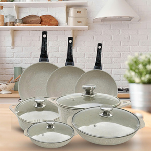 Juego de Utensilios de Cocina Marca HOCA, Revestimiento Antiadherente de CERÁMICA, Tapa de Vidrio, Apto para Lavavajillas, Ecológico, para Todas las Estufas - Vietnam OEM, 7 Piezas - Product Image 5